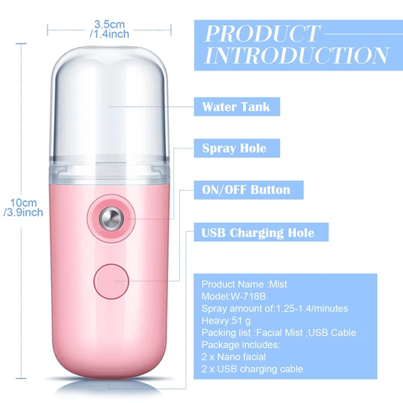 💧Rechargeable Mini Portable Facial Hydrating Daily Makeup Sprayer