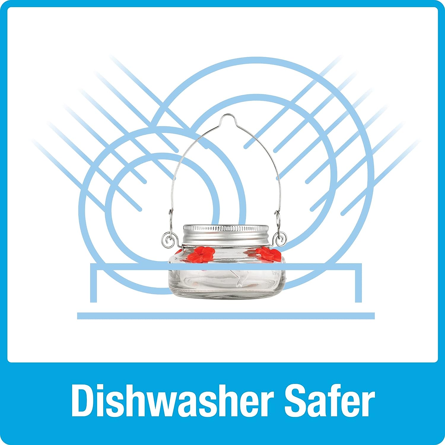 🎉 Beautiful Plastic Jar Hummingbird Feeder W/ Four Ports