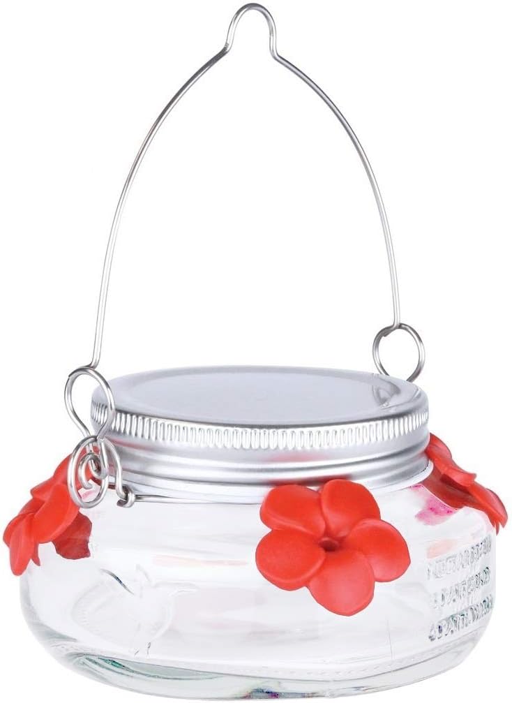 🎉 Beautiful Plastic Jar Hummingbird Feeder W/ Four Ports